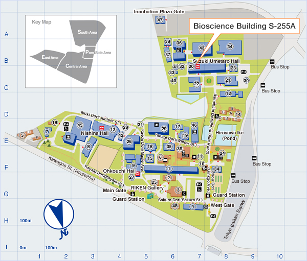 Map of the Wako Campus