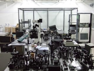 Laser lab. for femto-millisecond time-resolved fluorescence spectroscopy